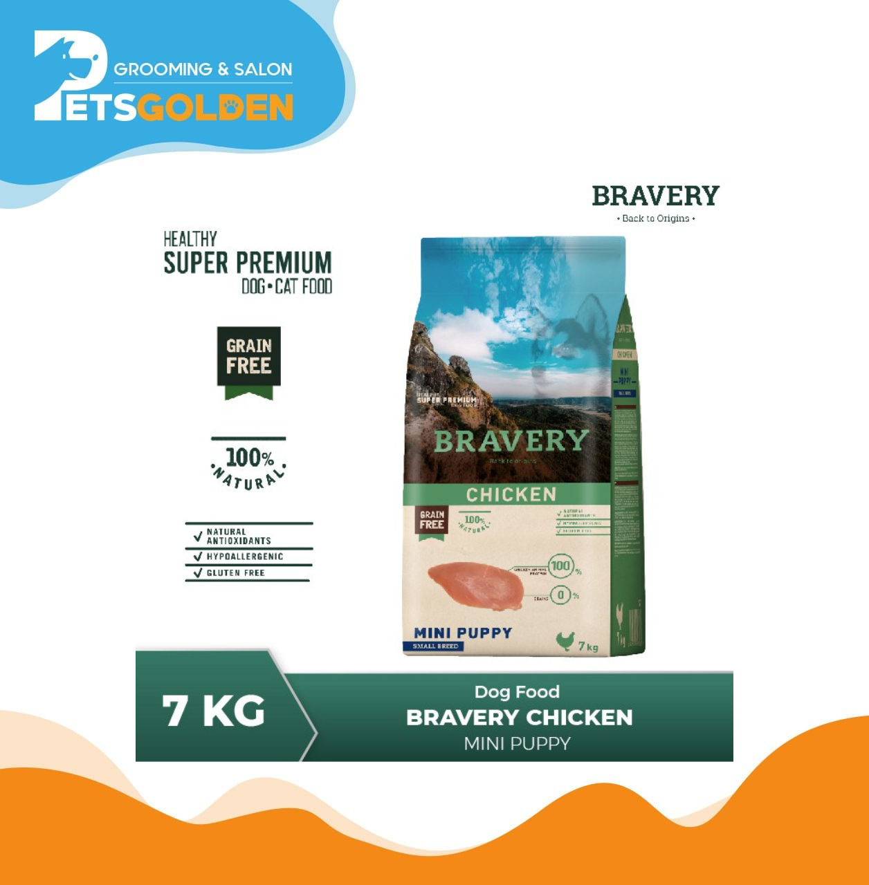 Bravery Dog Mini Puppy Chicken 7 Kg