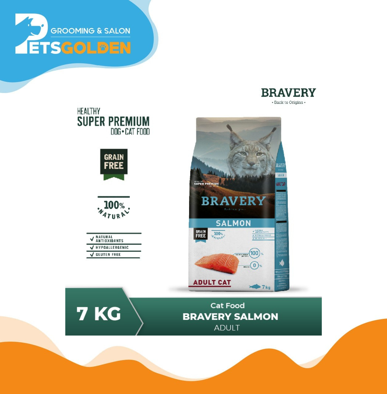 Bravery Cat Adult Salmon 7 Kg
