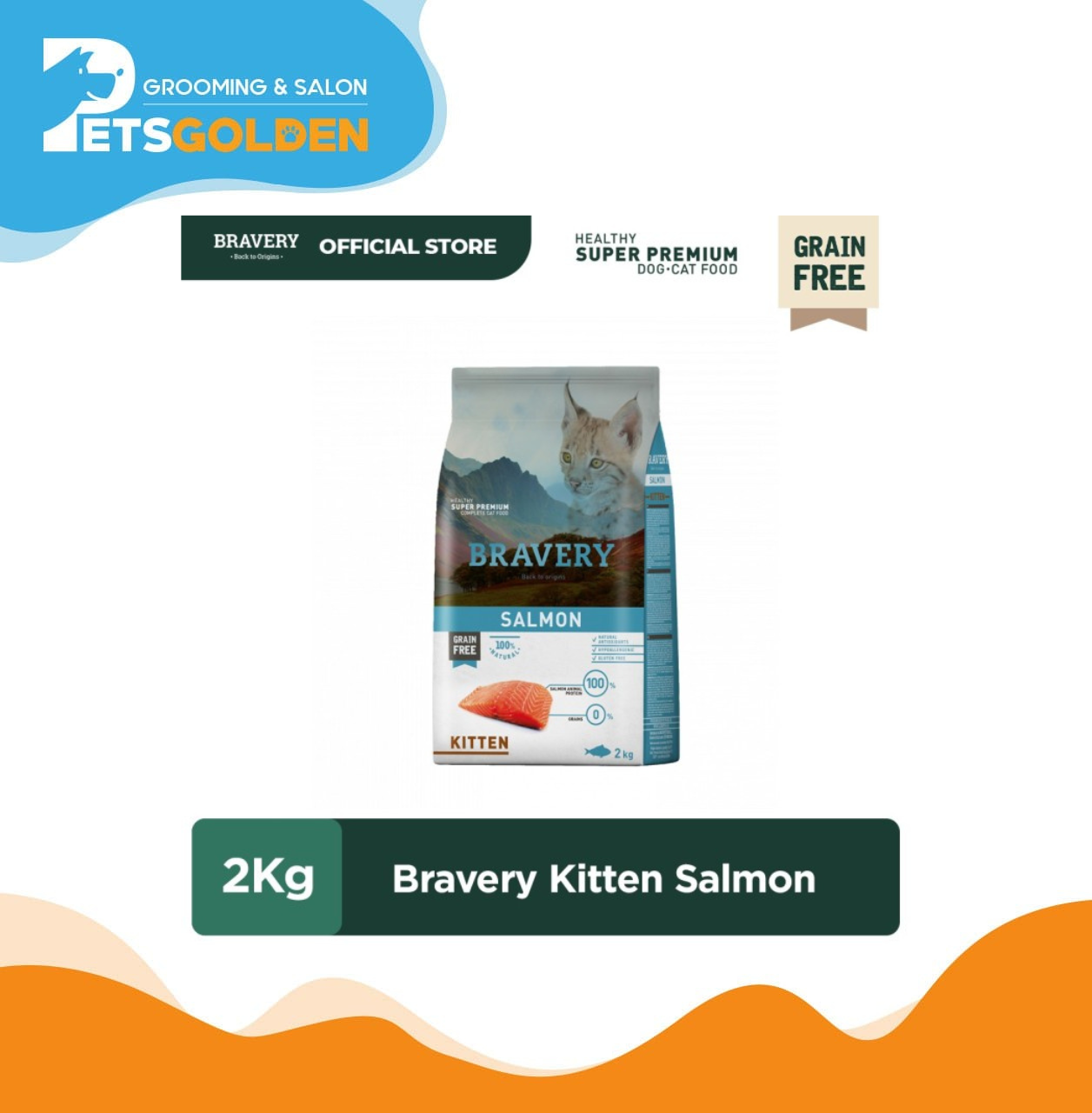Bravery Cat Kitten Salmon 2 Kg
