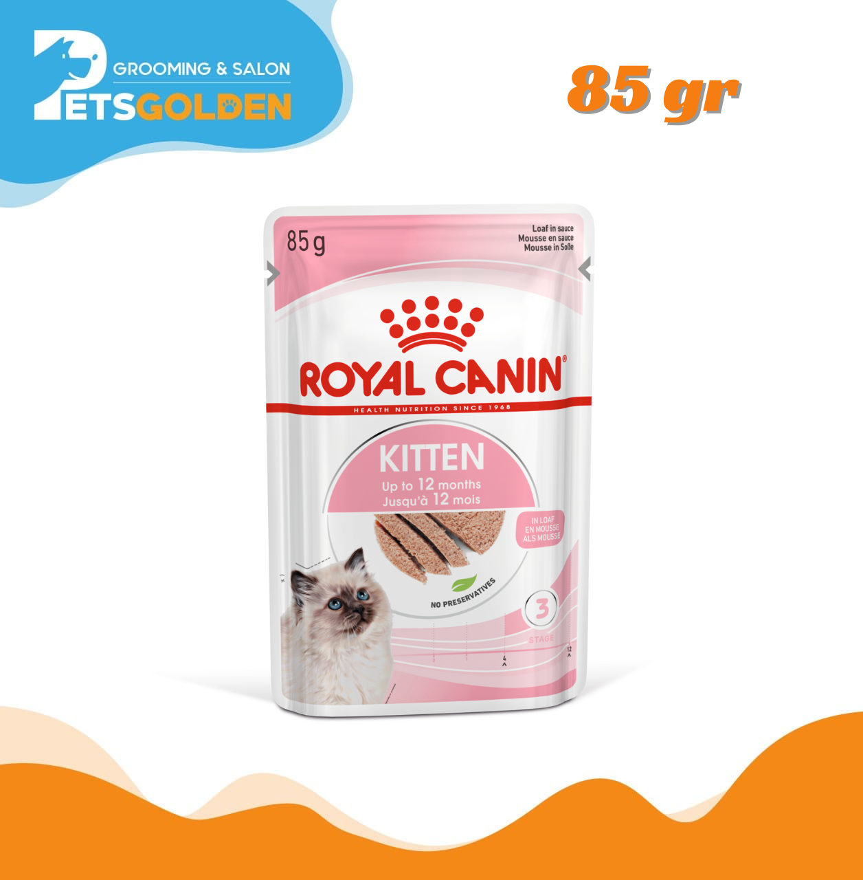 Royal Canin Wet Food Cat Kitten Pouch In Loaf