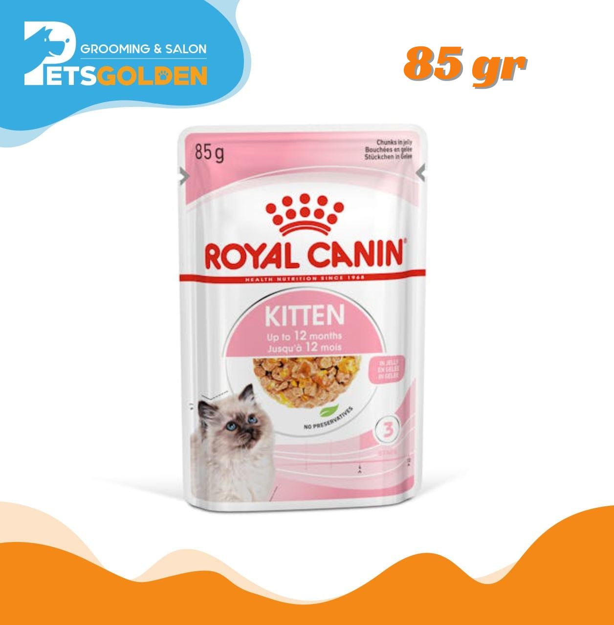 Royal Canin Wet Food Cat Kitten Pouch In Jelly