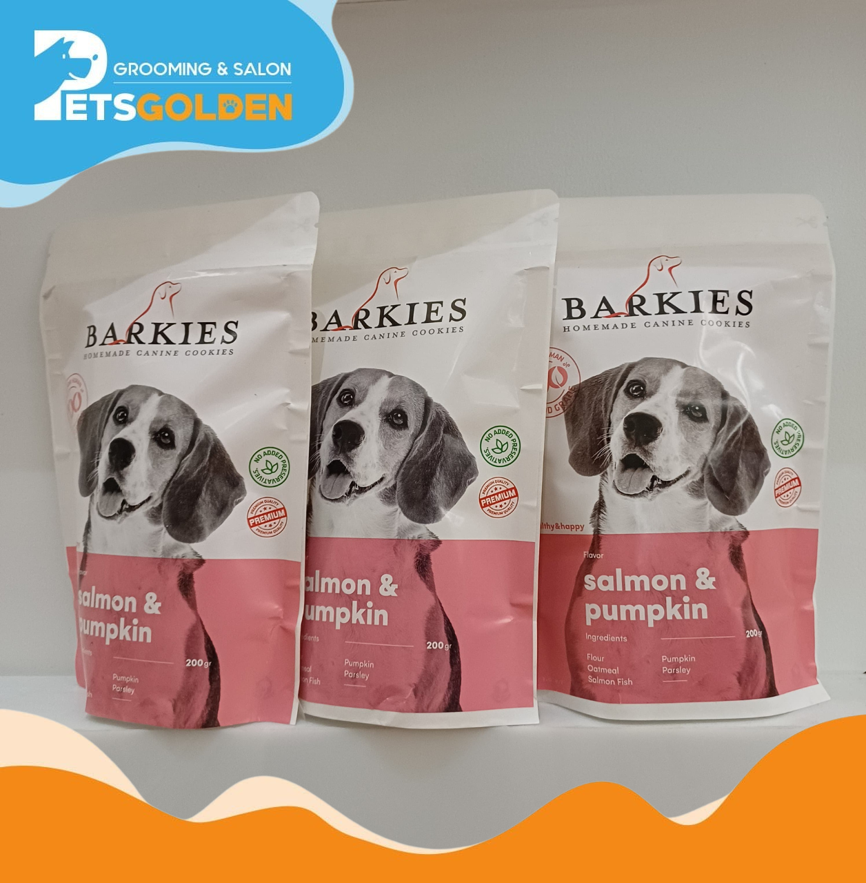 Barkies Dog Snack Salmon & Pumpkin 200 Gr