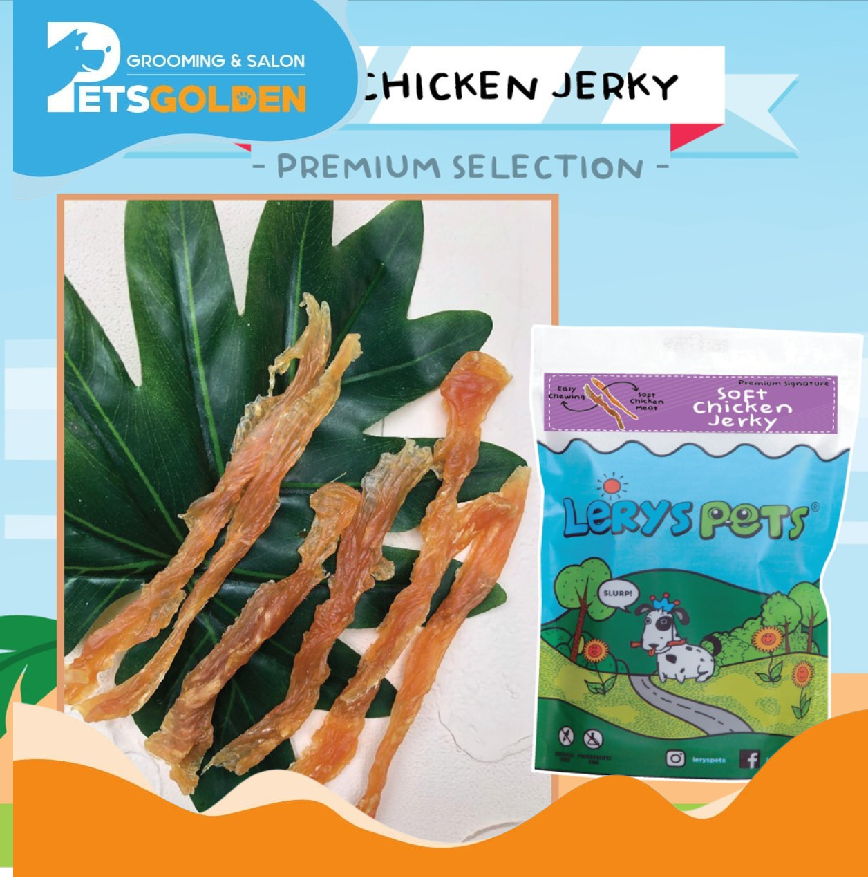 Lerys Pets Soft Chicken Jerky 