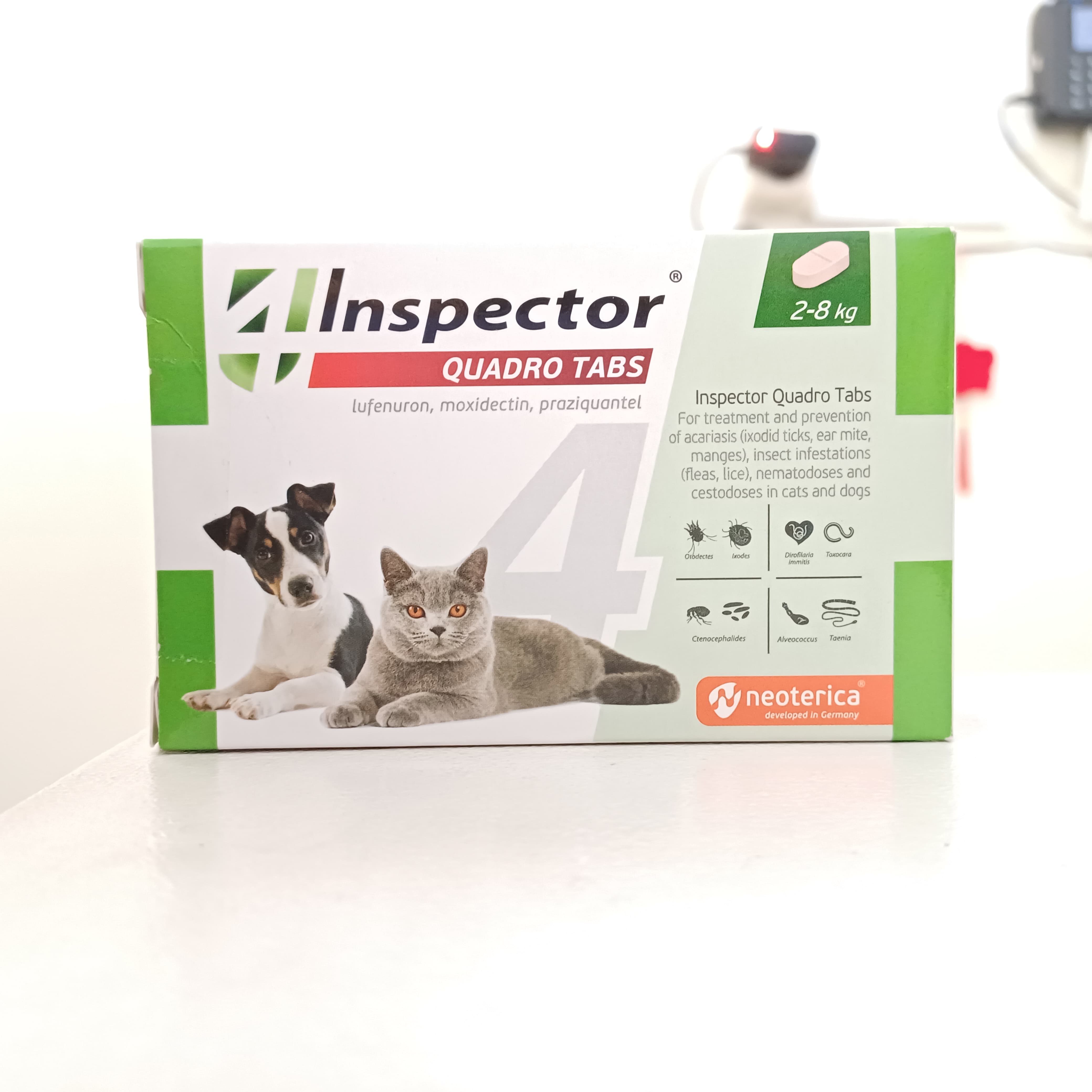 Inspector Quadro Tabs For Cats & Dogs 2 - 8 Kg 1 Pcs