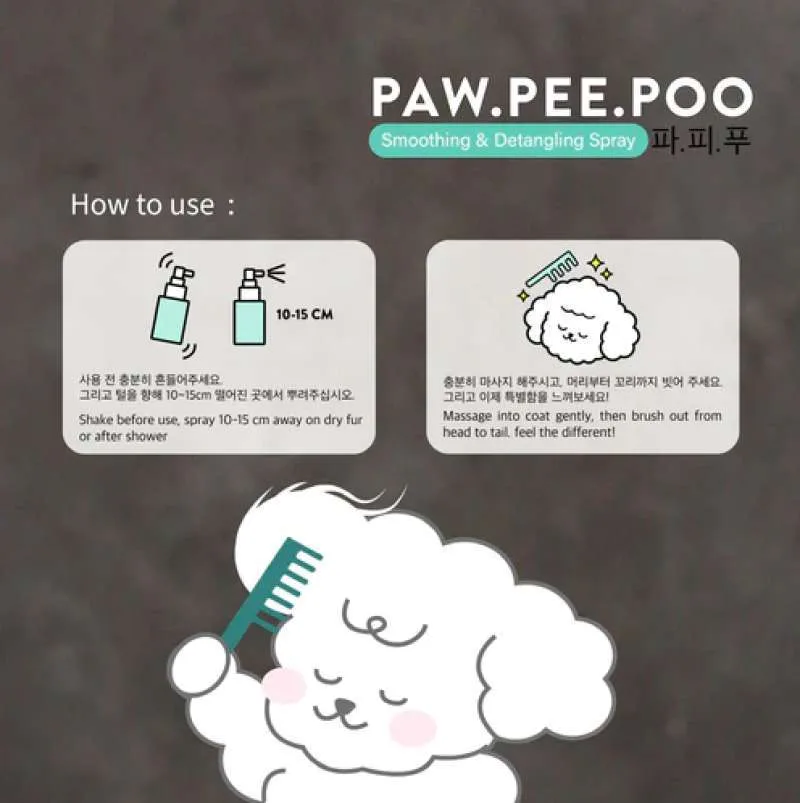 Paw Pee Poo Smoothing And Detanging Spray