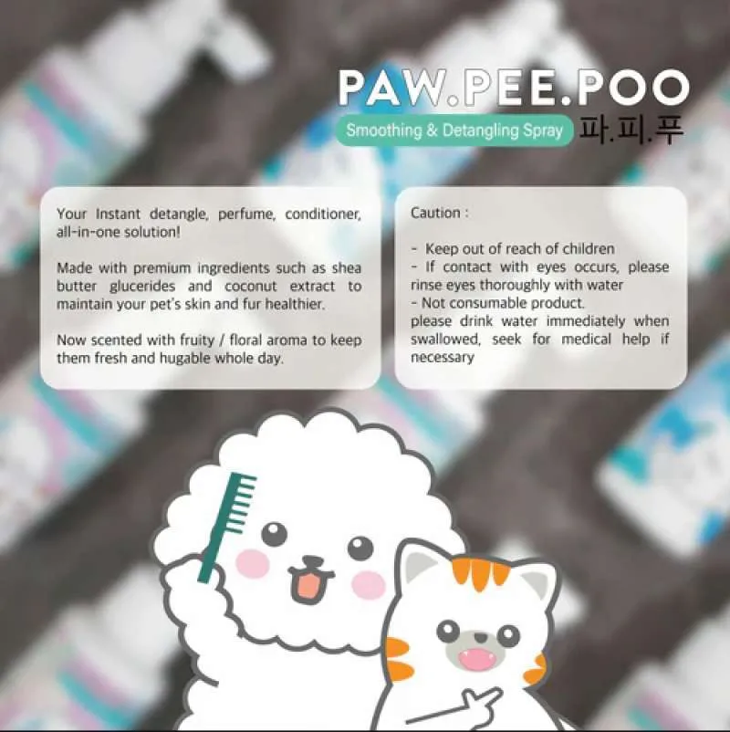 Paw Pee Poo Smoothing And Detanging Spray