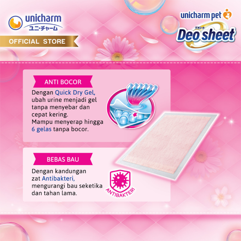 Unicharm Deo Sheet Underpad 60x44 Pink