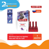Chistotel Maximum Spot On Against Ticks & Flea For Cats 1 Box