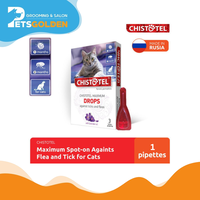 Chistotel Maximum Spot On Against Ticks & Flea For Cats 1 Pcs